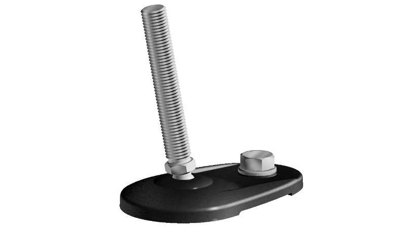 Extended Base 80 PA for Swivel Feet, Ball Joint 15 — 098DA080K