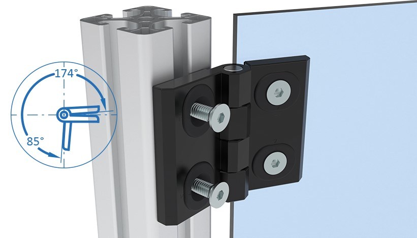 Metal Hinge 2D, Adjustable in Two Directions — 095014
