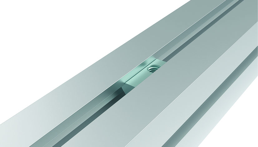 Т-гайка за вкарване отгоре 12.5 x 6.0 mm с подпружинена сачма — 096404