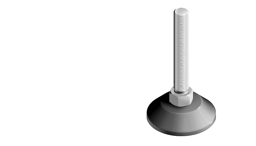 Trapezoid Base for Pivot Feet, Black — 098AI060ZS