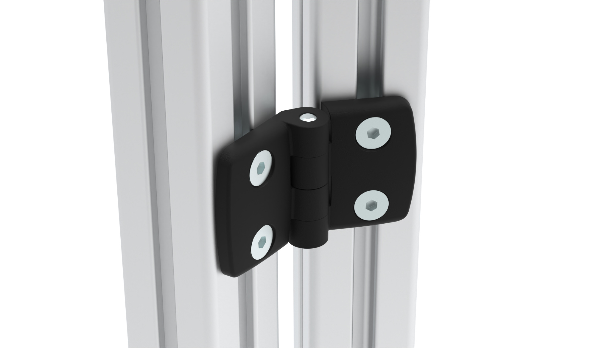 Plastic Combi Hinge 40, Non-detachable, Black — 095K4040F00