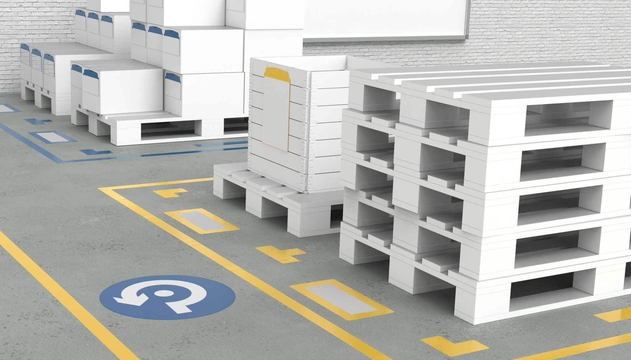 Turning Circle Floor Sign — 0203SM11