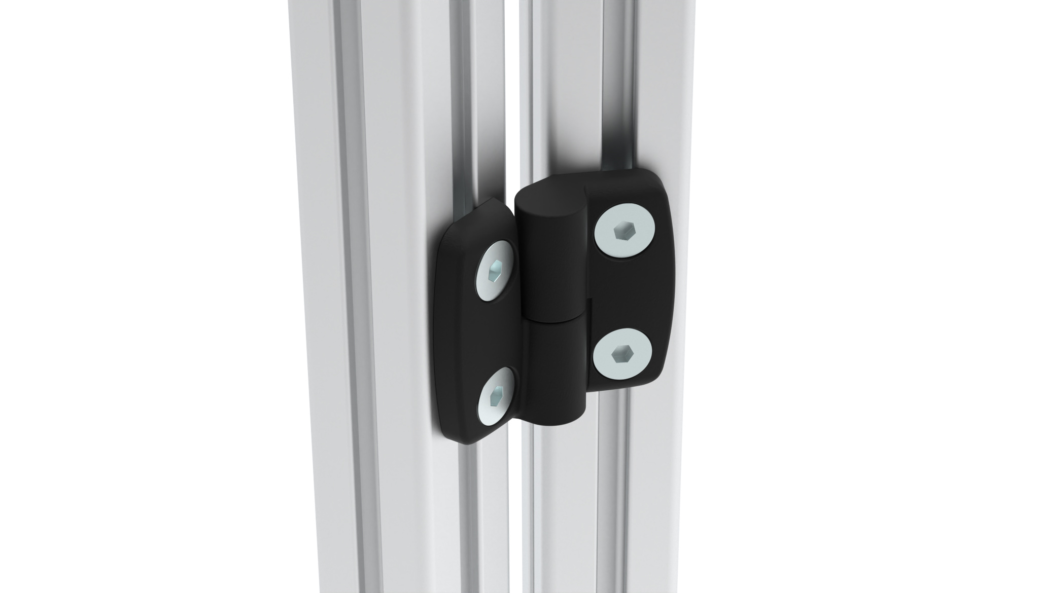 Plastic Combi Hinge 25, Detachable, Black — 095K2525L00
