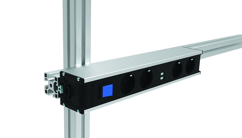 Разклонител, модул F Line 370 4x + USB, с ключ — 6SBEU14UI.370