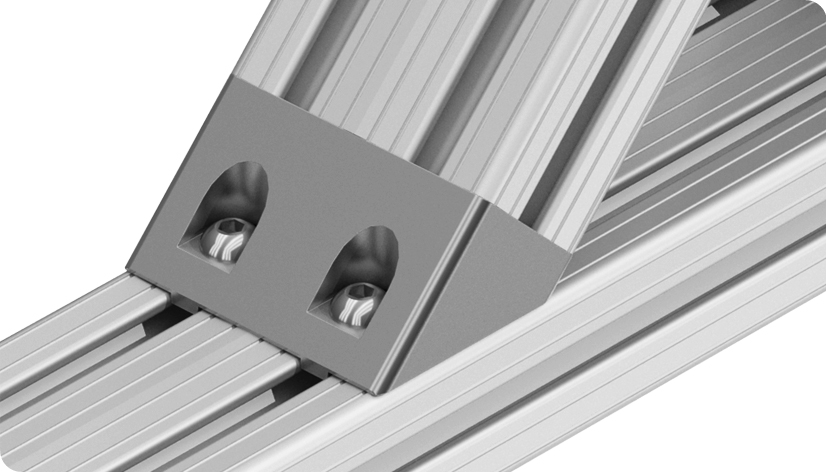 Angle Connector 76 x 38 - 3" x 1.5", 45° — 093WS76145N08