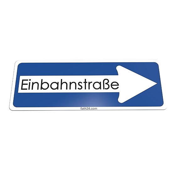 Подов знак „Еднопосочно движение“, на немски „Einbahnstraße“, стрелка надясно