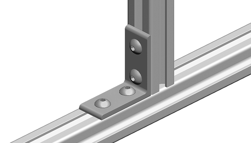 Connection Angle AL 4 Hole, 1 Slot Version — 093WD2040