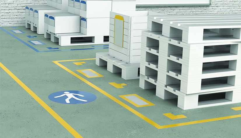 Pedestrian Route Floor Sign — 0203SM07